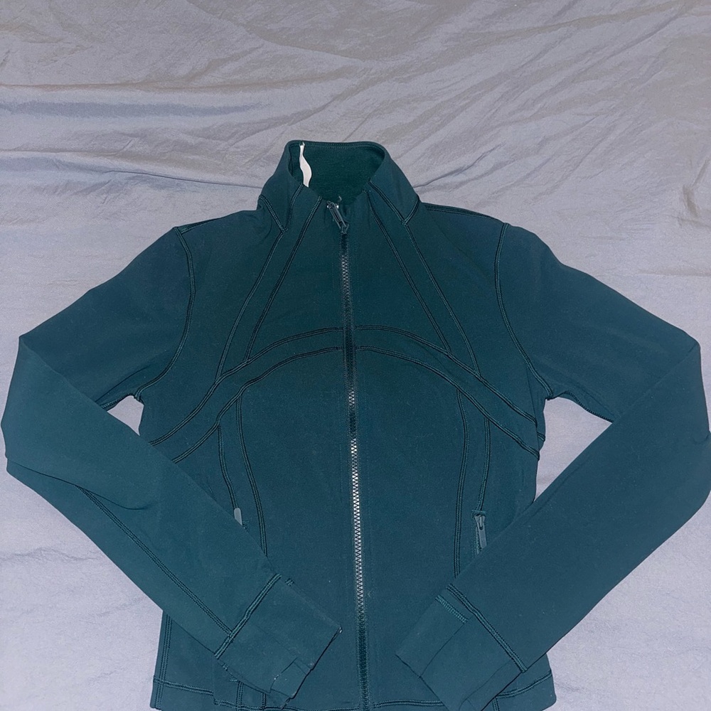 lululemon storm teal define cropped jacket